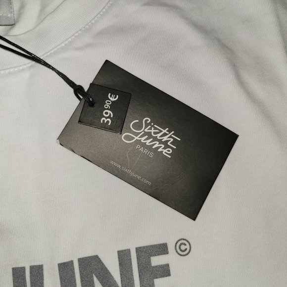 Sixth June Women's Adjusted Fit Soft Crewneck Dropped Shoulders Mini Dress White - Picture 6 of 6